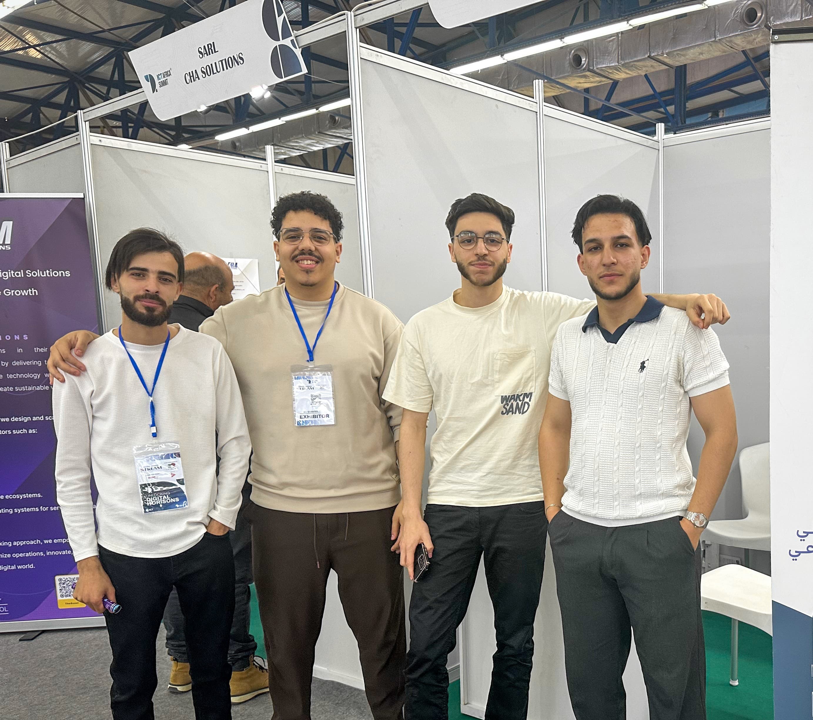 At an exhibitor stand